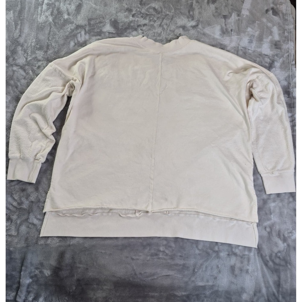 Daniel Patrick Sweatshirt Mens XL Cream Crew Neck Long Sleeve Ribbed trim